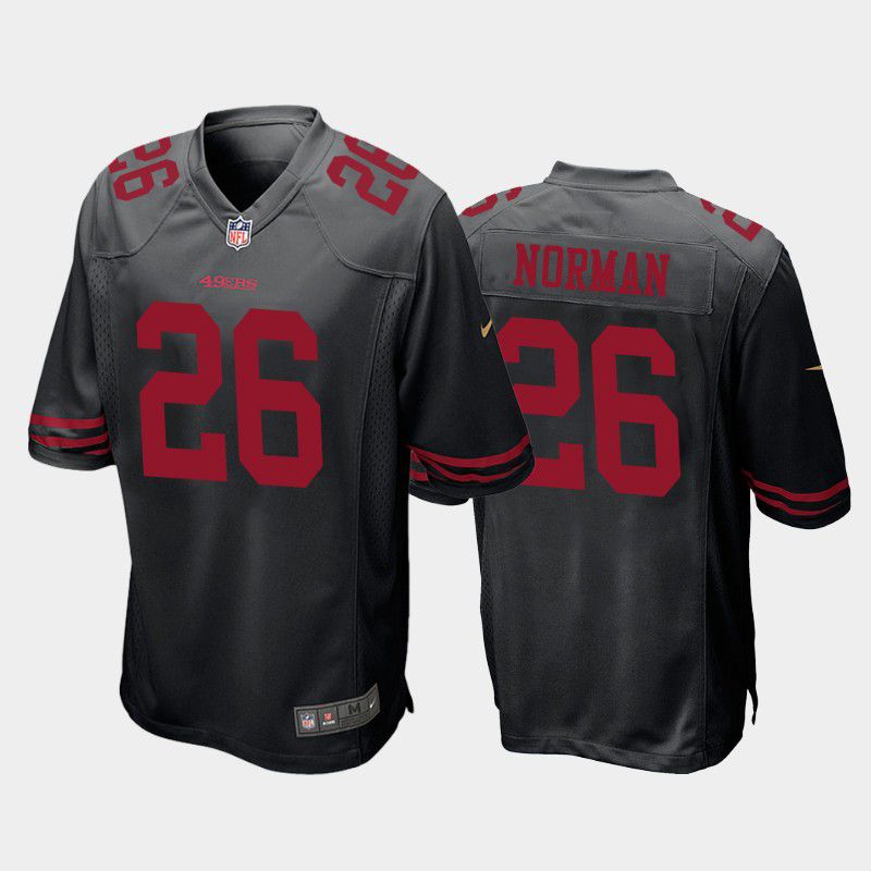 Men San Francisco 49ers 26 Josh Norman Nike Black Game Player NFL Jersey